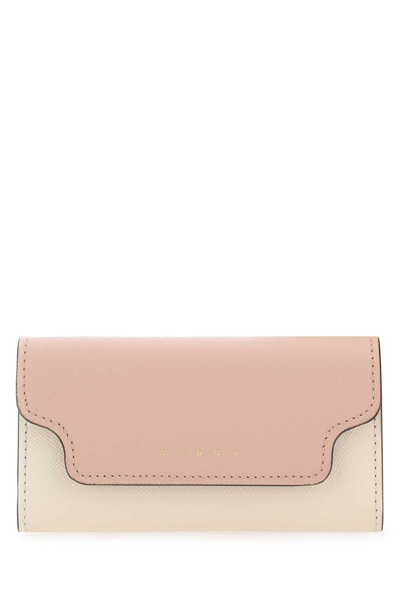 two-tone leather key chain case by Selfnex