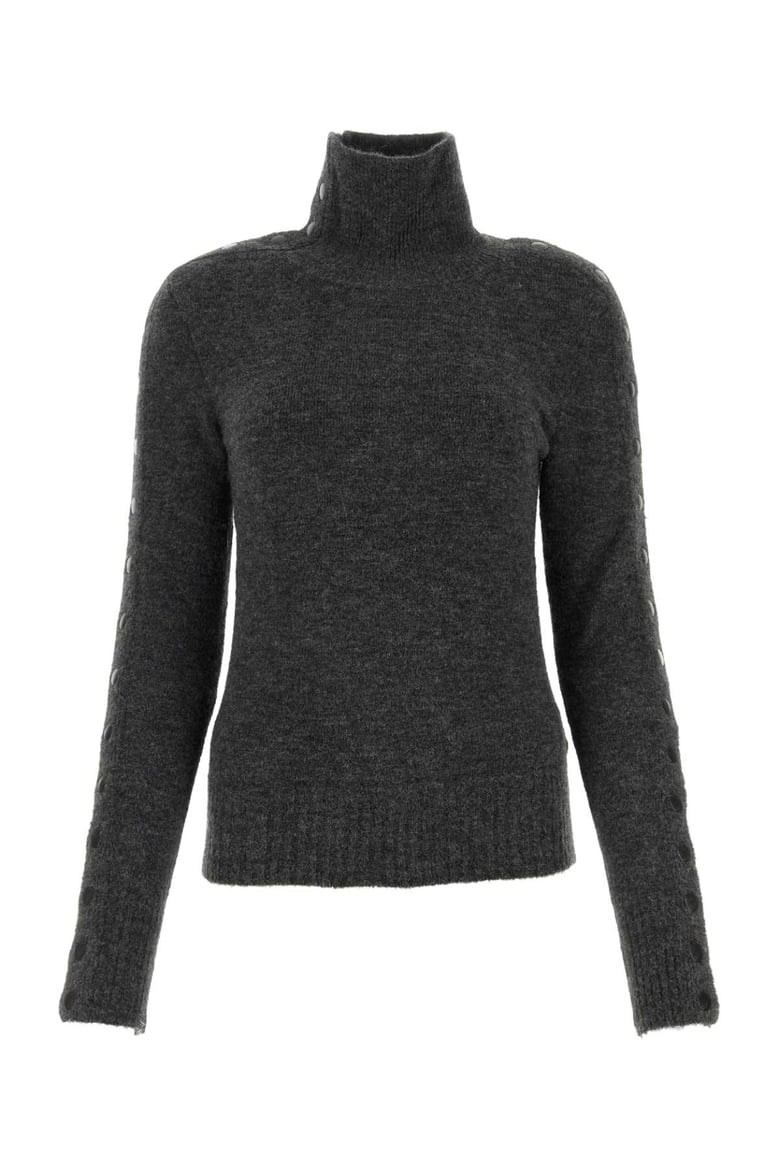 anthracite nylon blend malo sweater by Selfnex