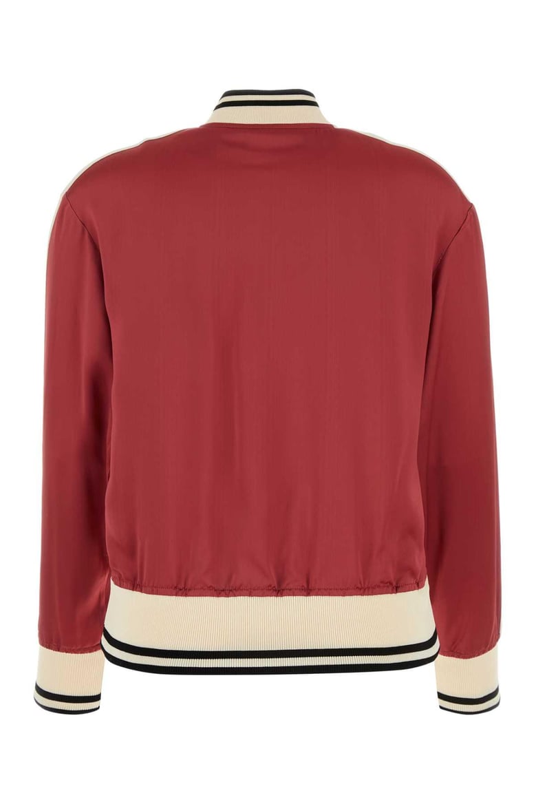 tiziano red viscose bomber jacket by Selfnex