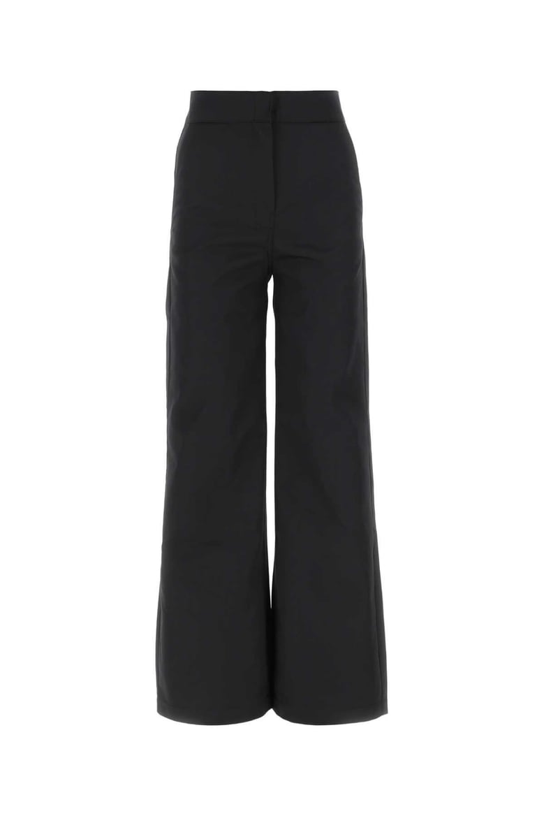 black polyester blend pant by Selfnex