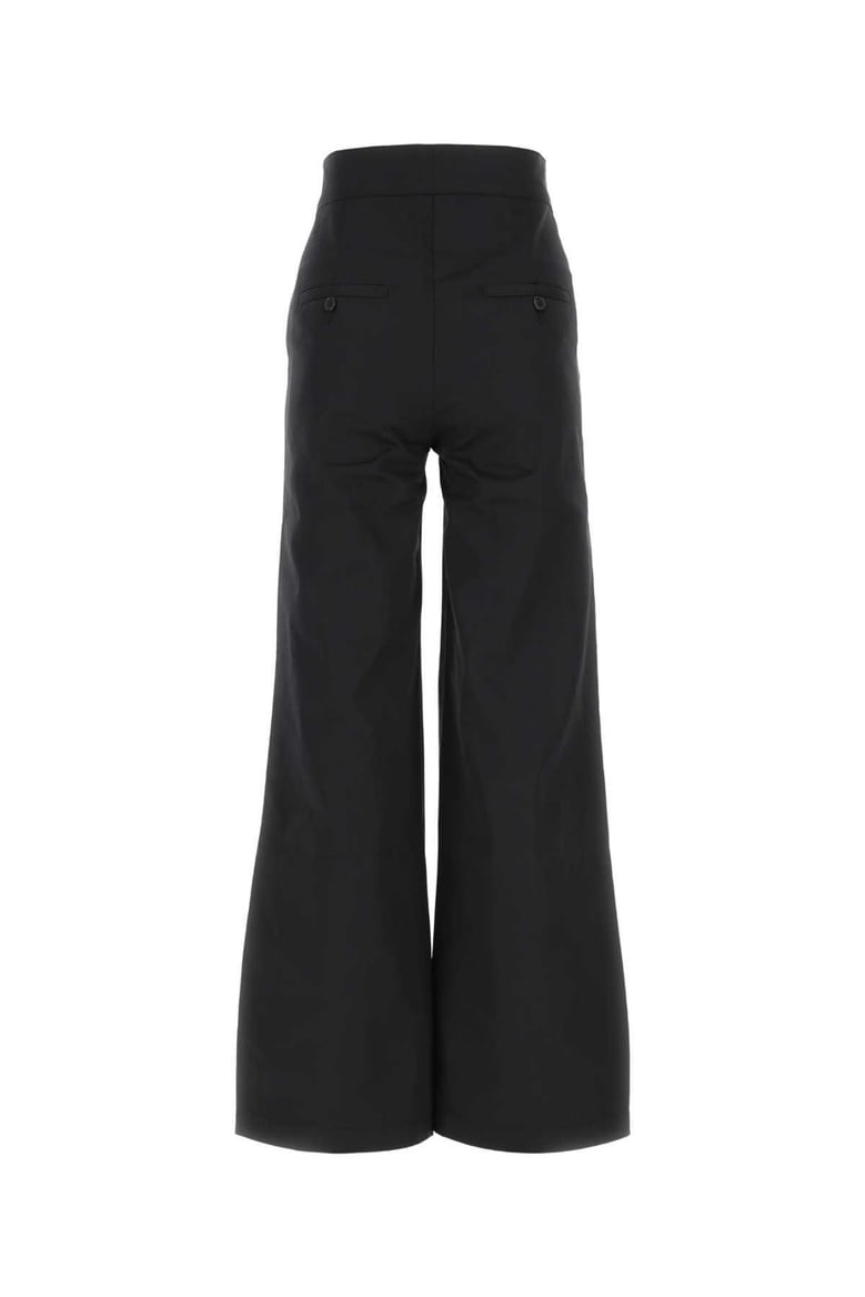 black polyester blend pant by Selfnex