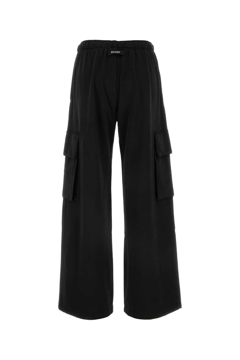 black cotton joggers by Selfnex