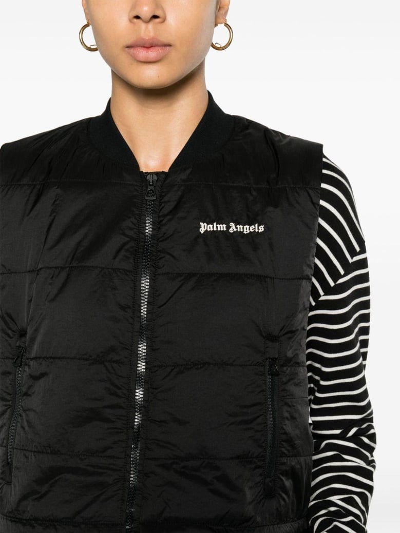 black nylon vest by Selfnex