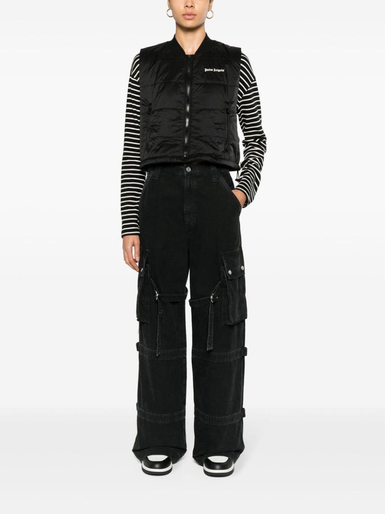 black nylon vest by Selfnex