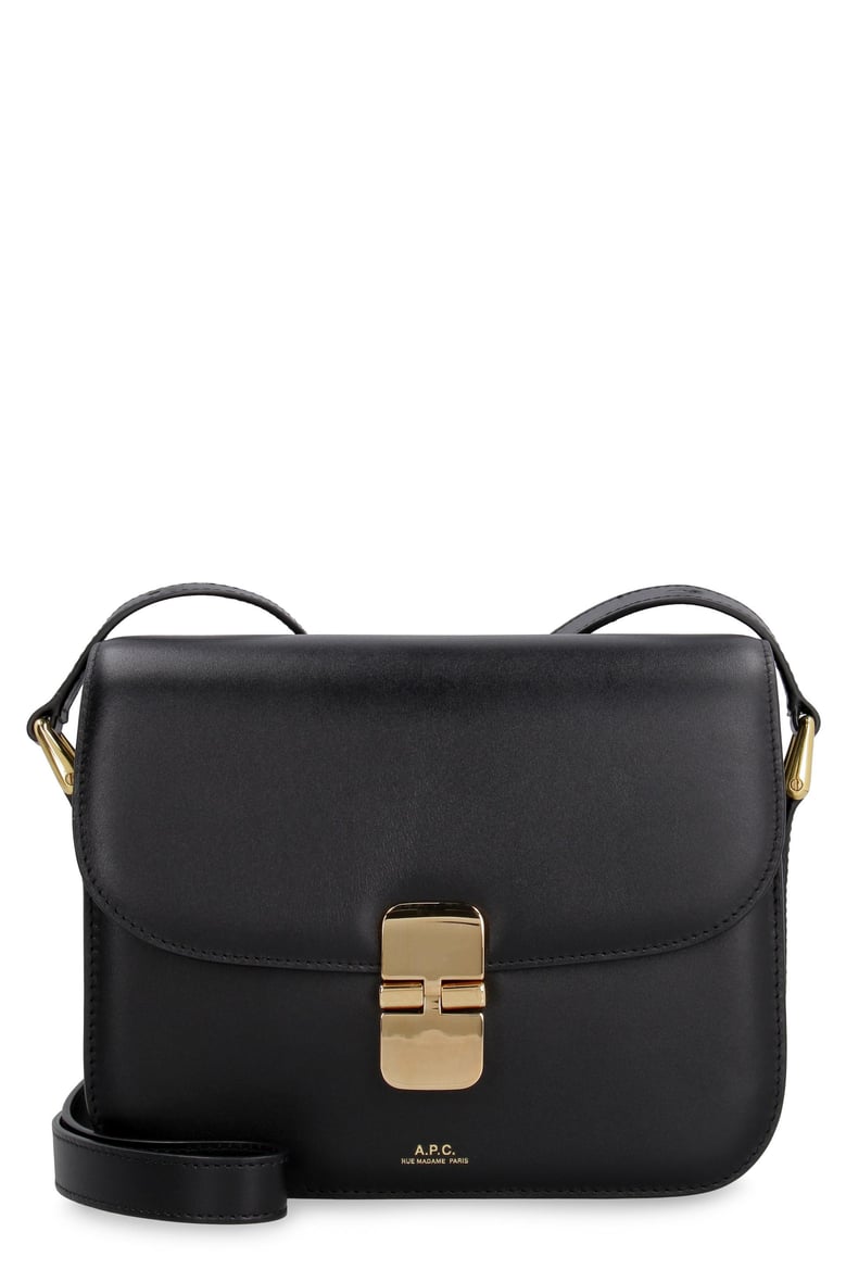 black leather small grace crossbody bag by Selfnex