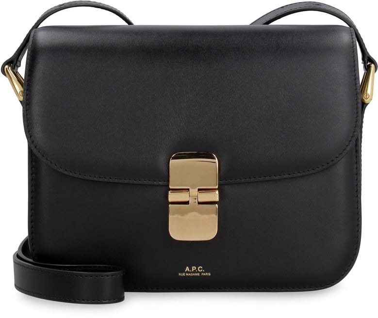 black leather small grace crossbody bag by Selfnex