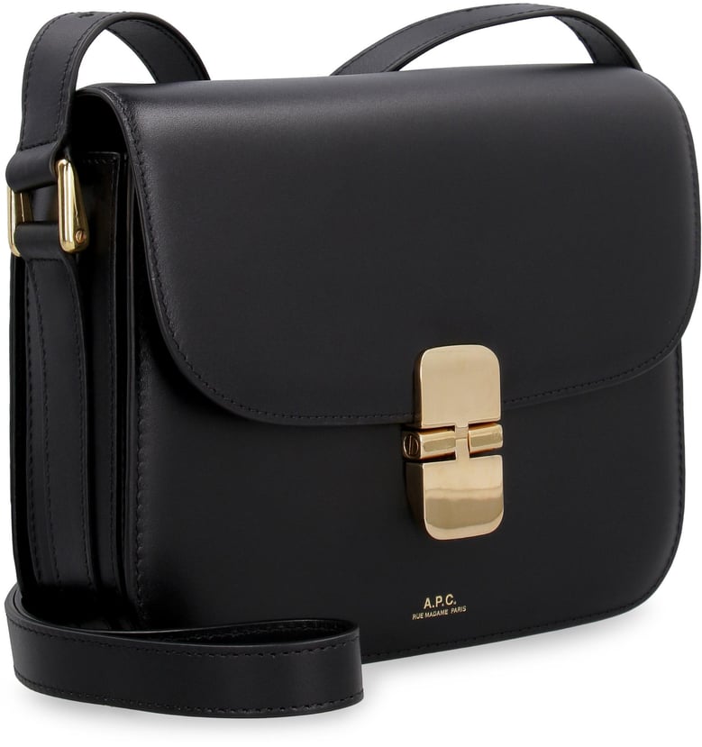 black leather small grace crossbody bag by Selfnex