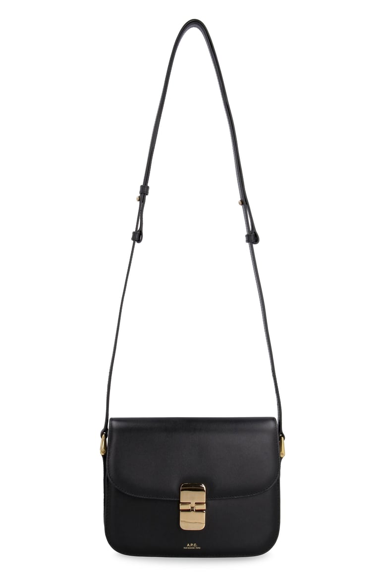 black leather small grace crossbody bag by Selfnex