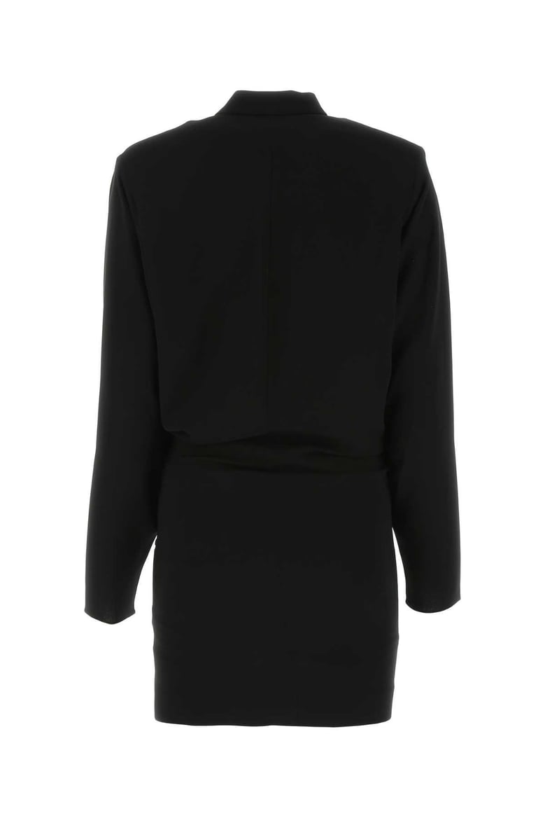 black crepe lazeli mini dress by Selfnex