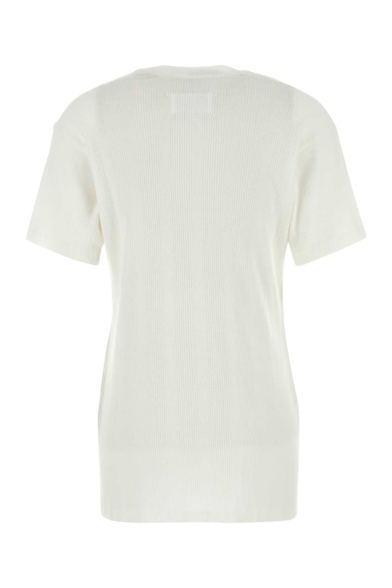 white cotton blend t-shirt by Selfnex