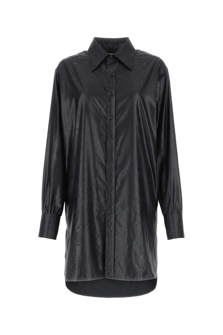 black fabric oversize shirt by Selfnex