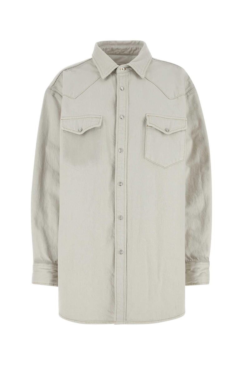 chalk denim oversize shirt by Selfnex