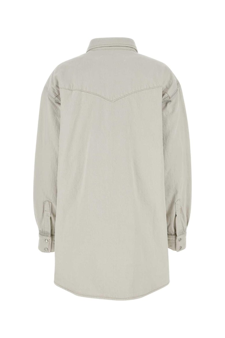 chalk denim oversize shirt by Selfnex