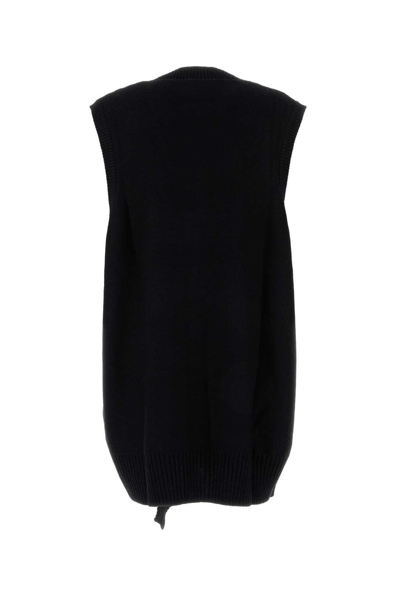 black wool and acrylic mini dress by Selfnex