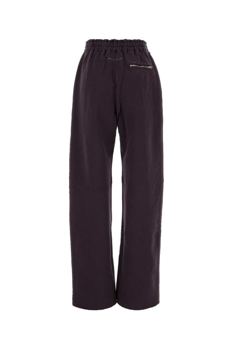 aubergine cotton joggers by Selfnex