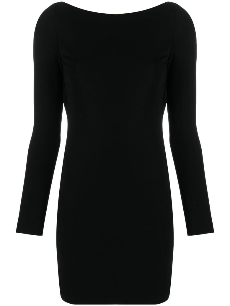 black viscose mini dress by Selfnex