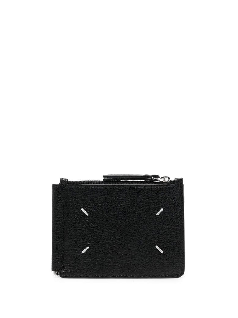 black leather card holder by Selfnex