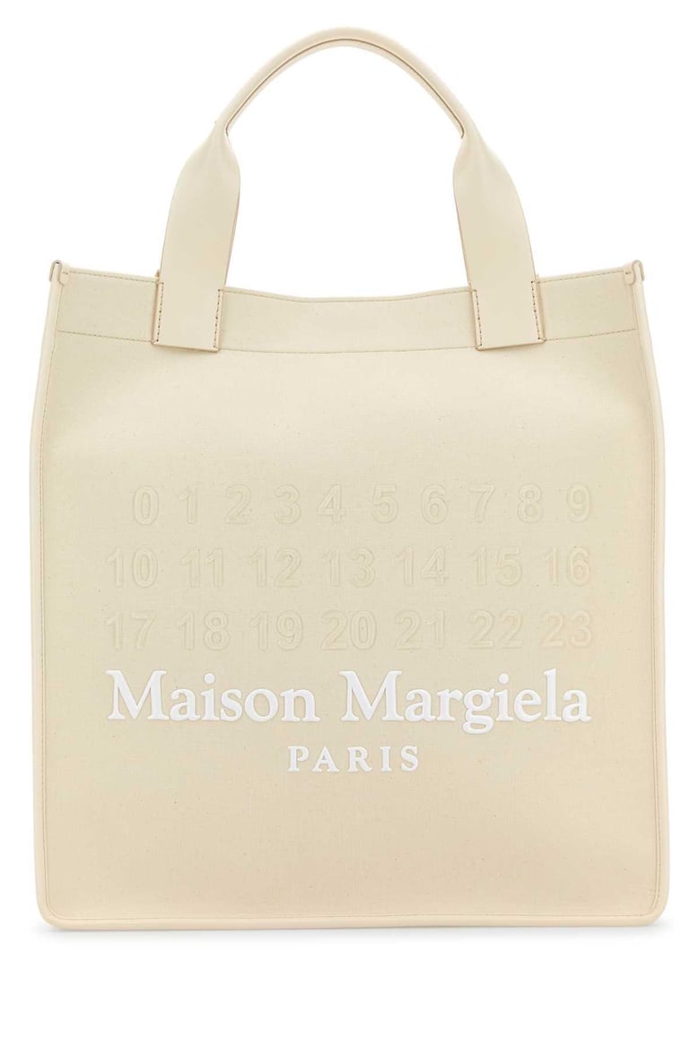 ivory canvas shopping bag by Selfnex