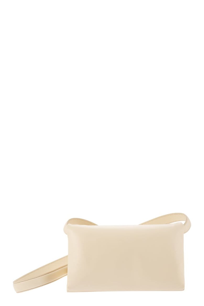 ivory leather prisma shoulder bag by Selfnex