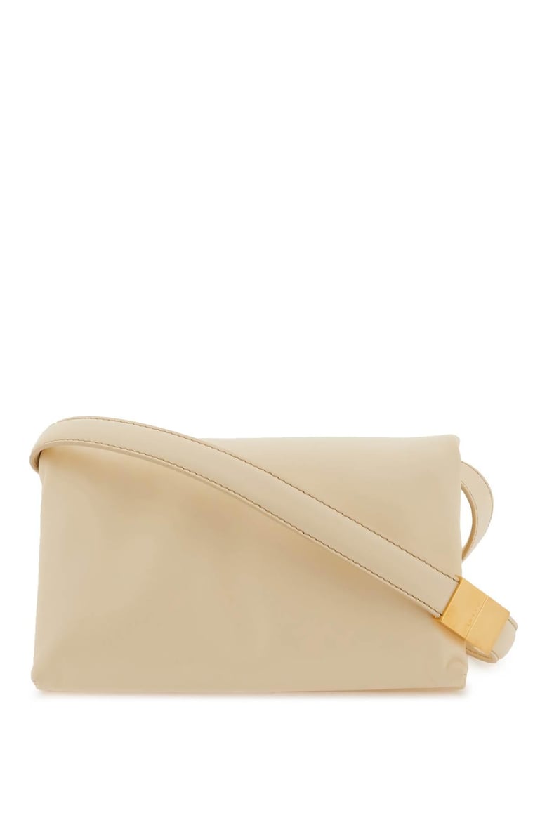 ivory leather prisma shoulder bag by Selfnex