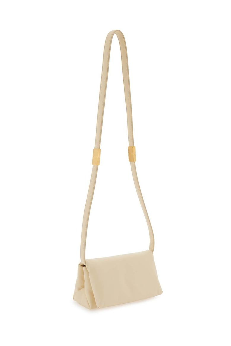 ivory leather prisma shoulder bag by Selfnex