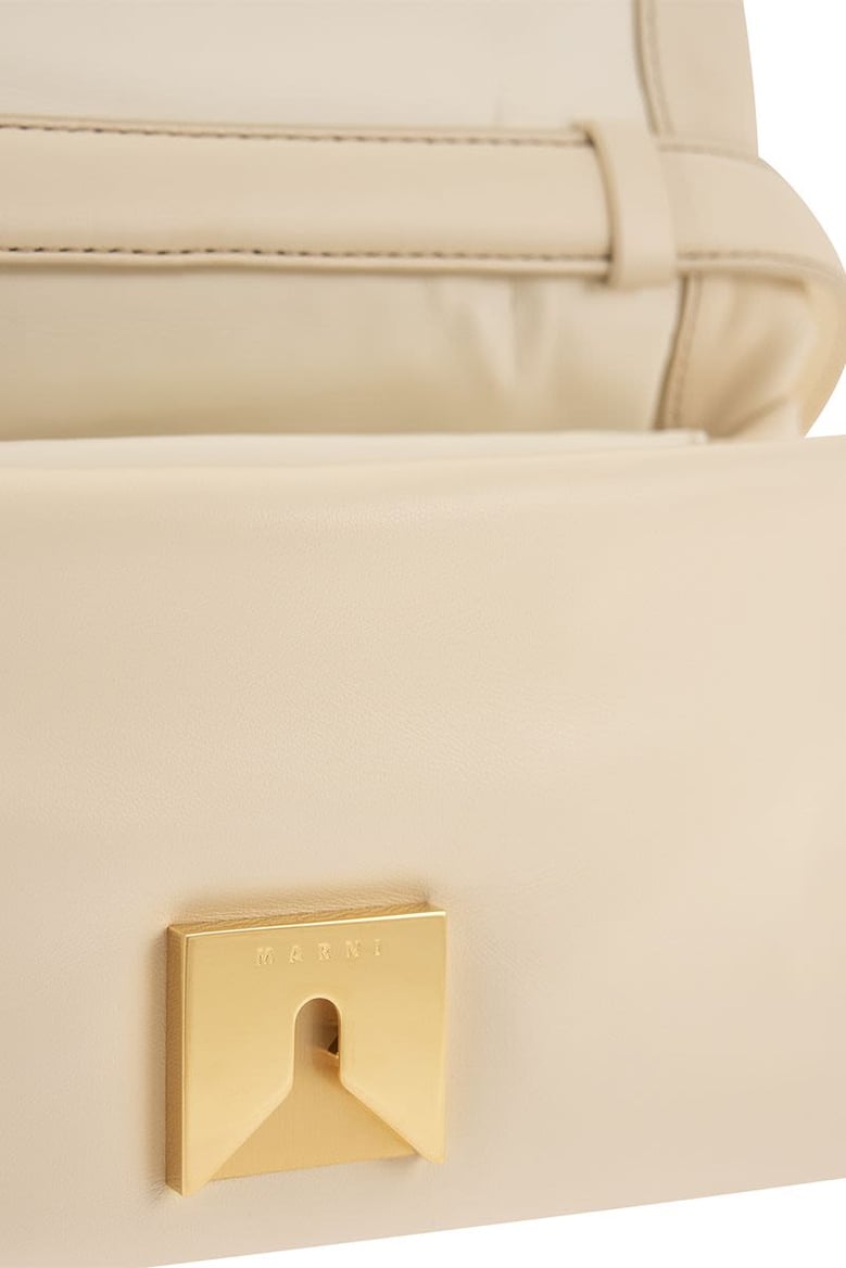 ivory leather prisma shoulder bag by Selfnex
