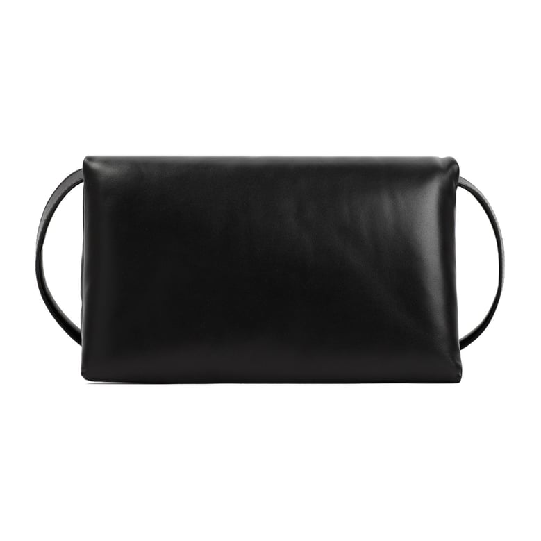 black leather shoulder bag by Selfnex