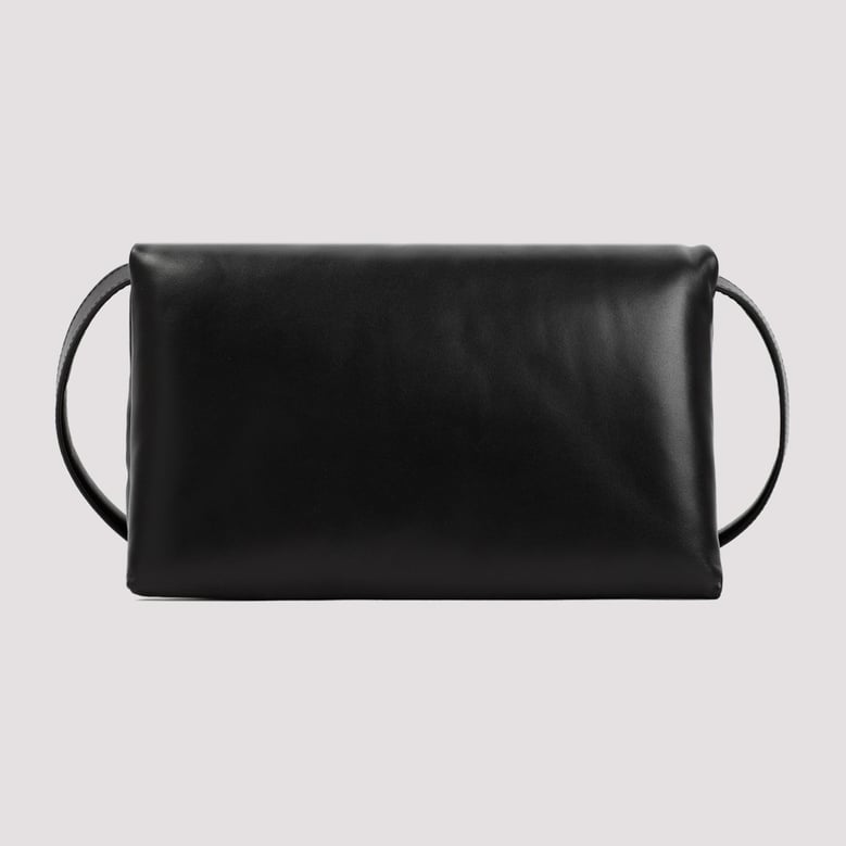 black leather shoulder bag by Selfnex