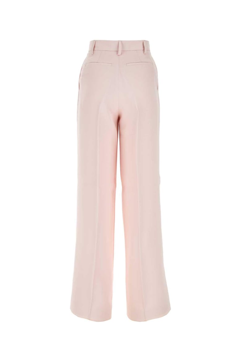 light pink viscose wide-leg pant by Selfnex