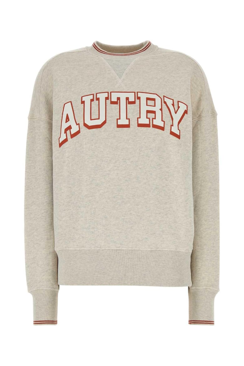 melange light grey cotton main wom sweatshirt by Selfnex