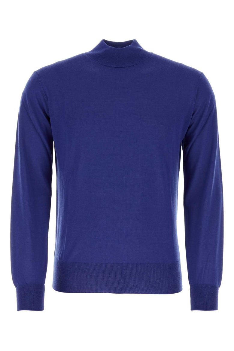electric blue wool sweater by Selfnex