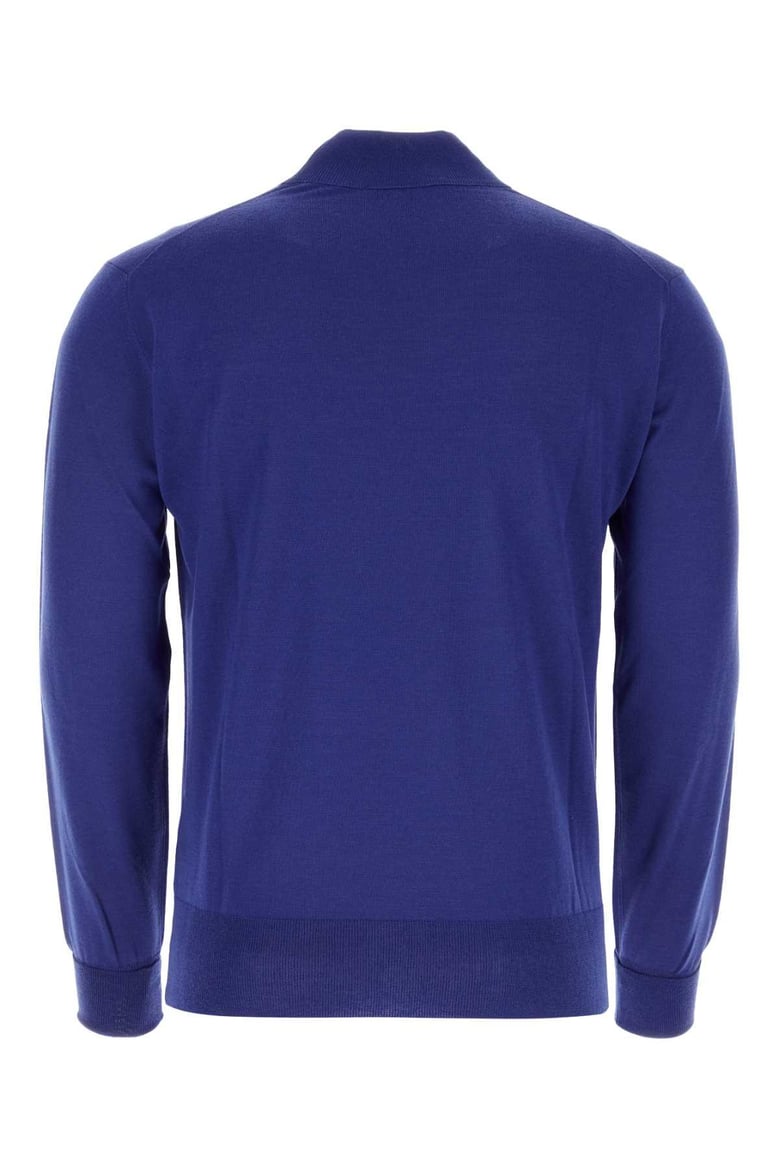 electric blue wool sweater by Selfnex