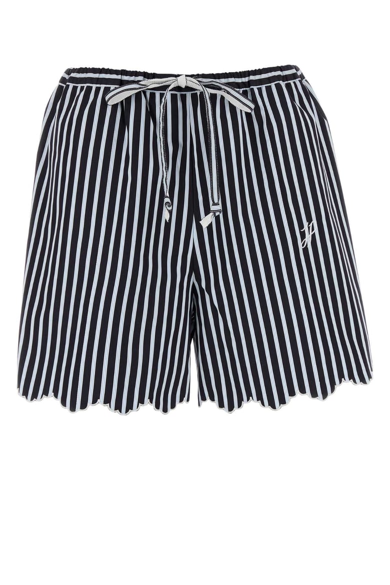 embroidered cotton shorts by Selfnex