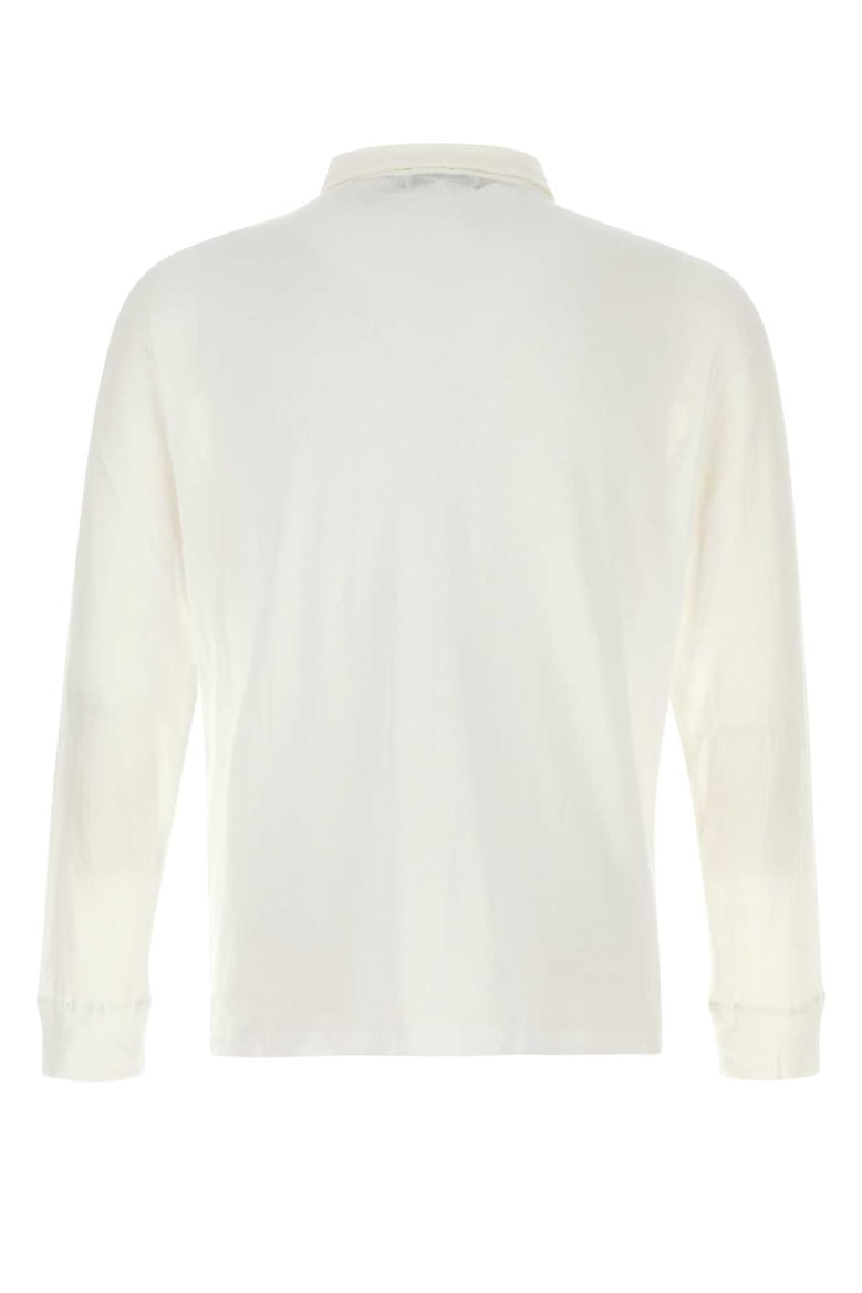 white cotton tristan polo shirt by Selfnex
