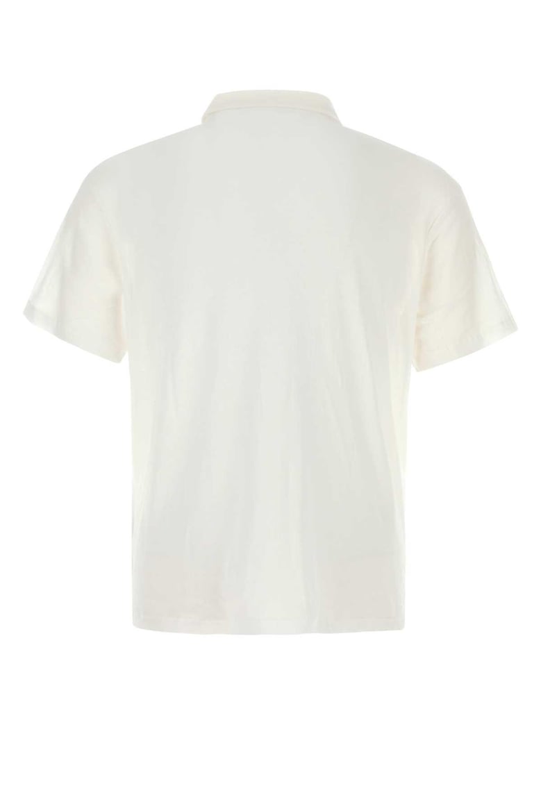 white cotton tristan polo shirt by Selfnex