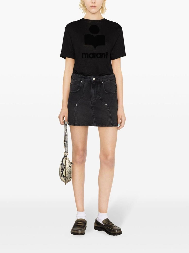 black linen zewel t-shirt by Selfnex