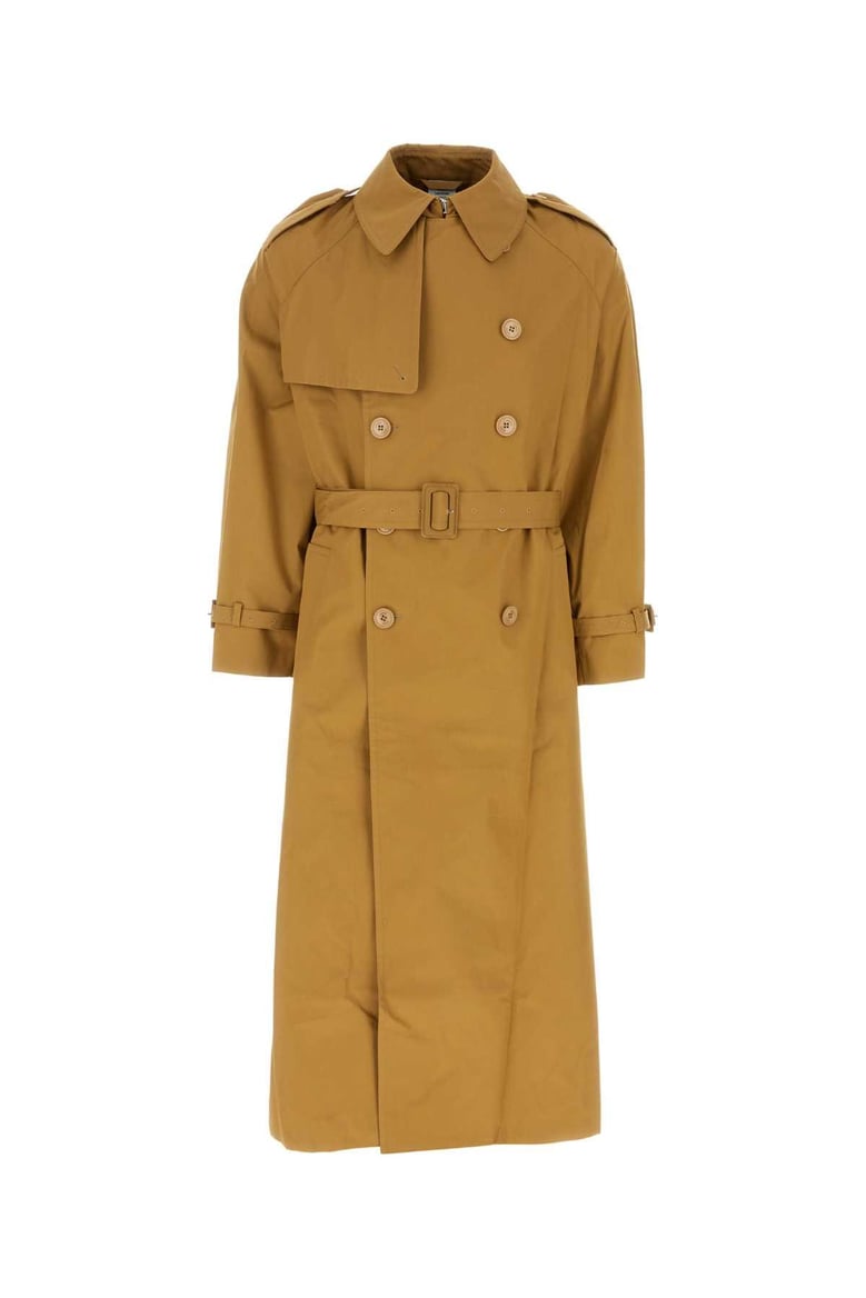 ochre cotton oversize trench coat by Selfnex