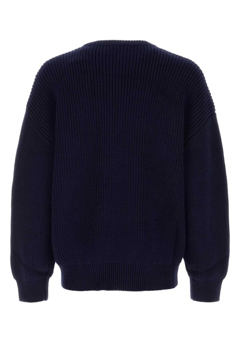 navy blue wool sweater by Selfnex