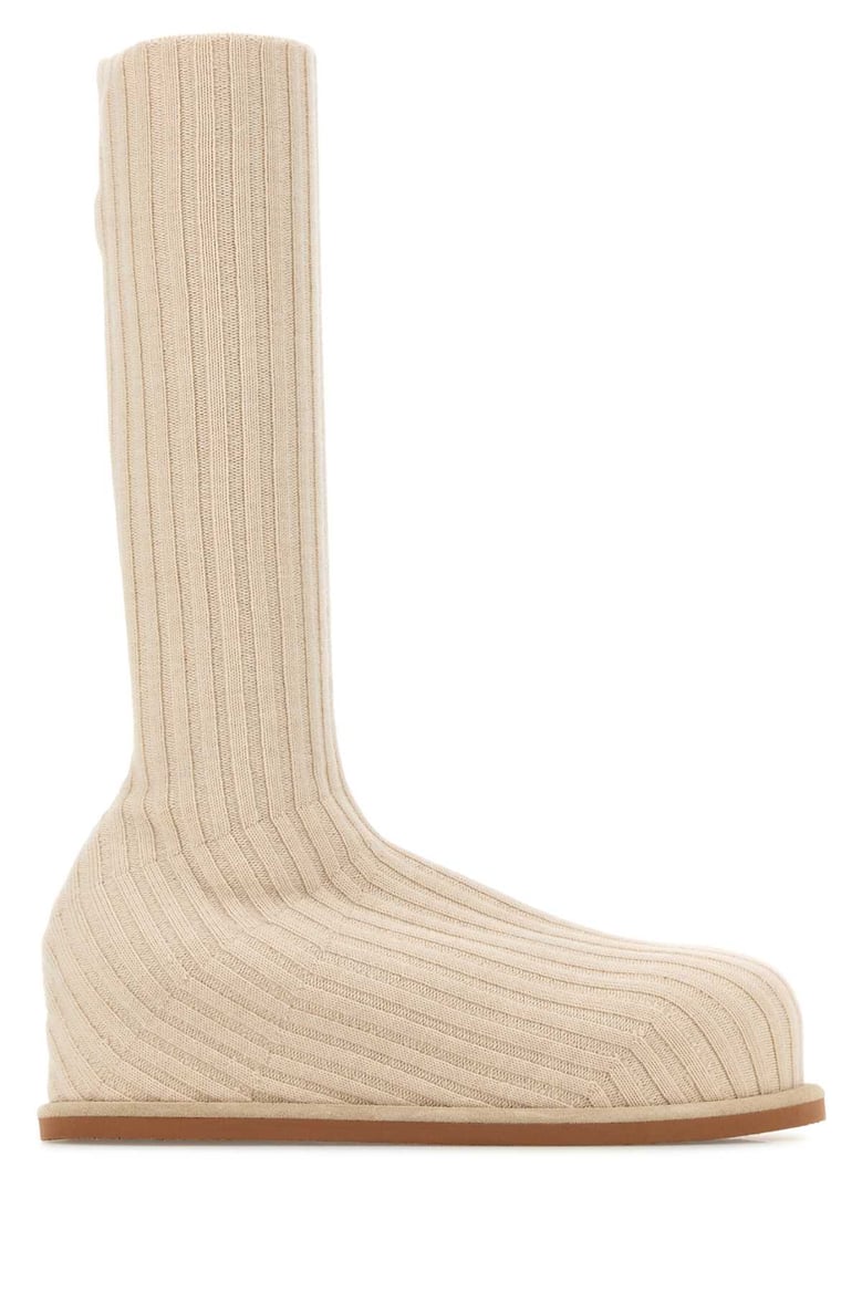 sand fabric veneda boots by Selfnex