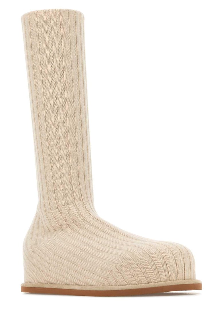 sand fabric veneda boots by Selfnex