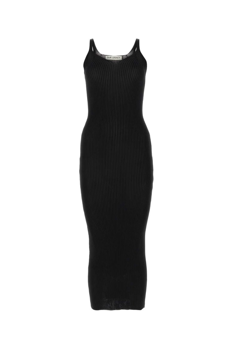 black polyester dress by Selfnex