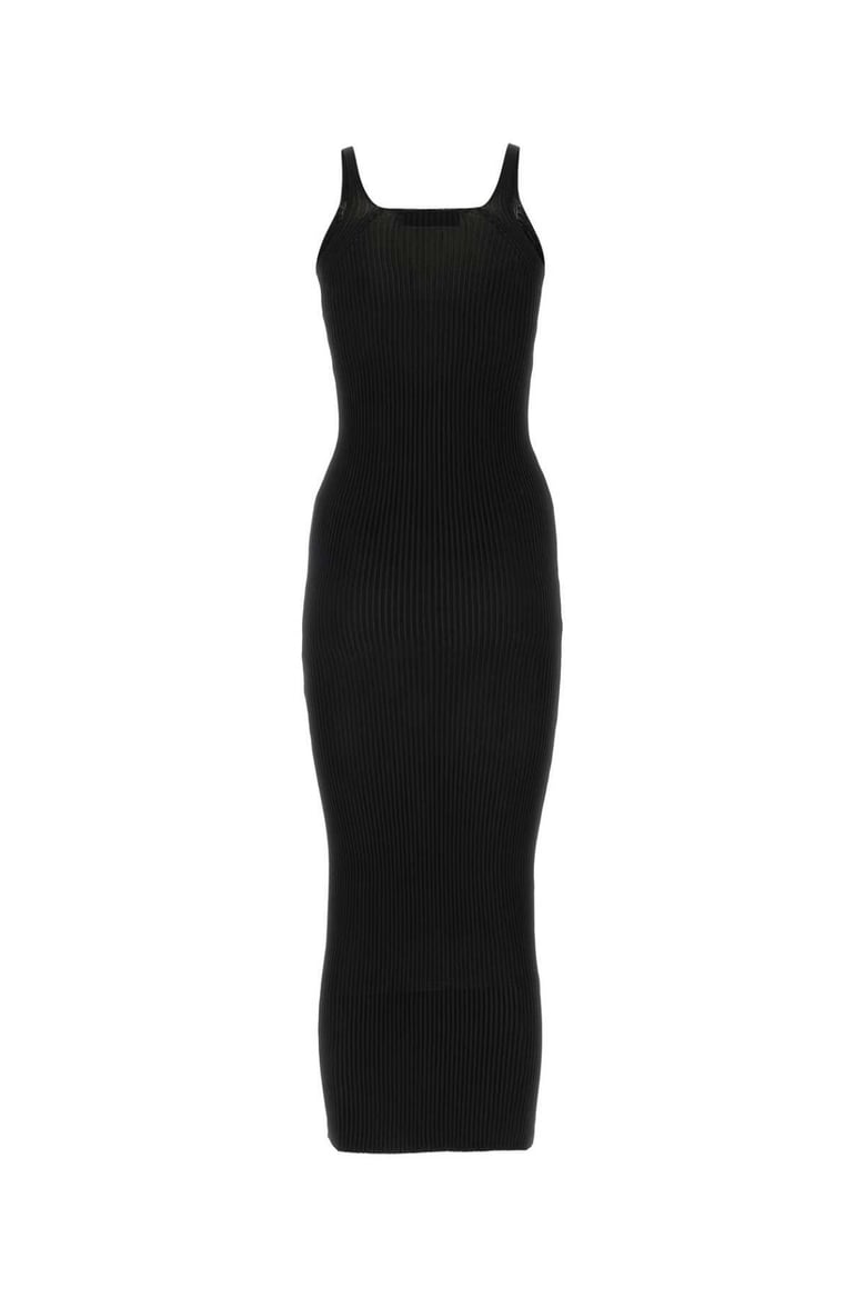 black polyester dress by Selfnex