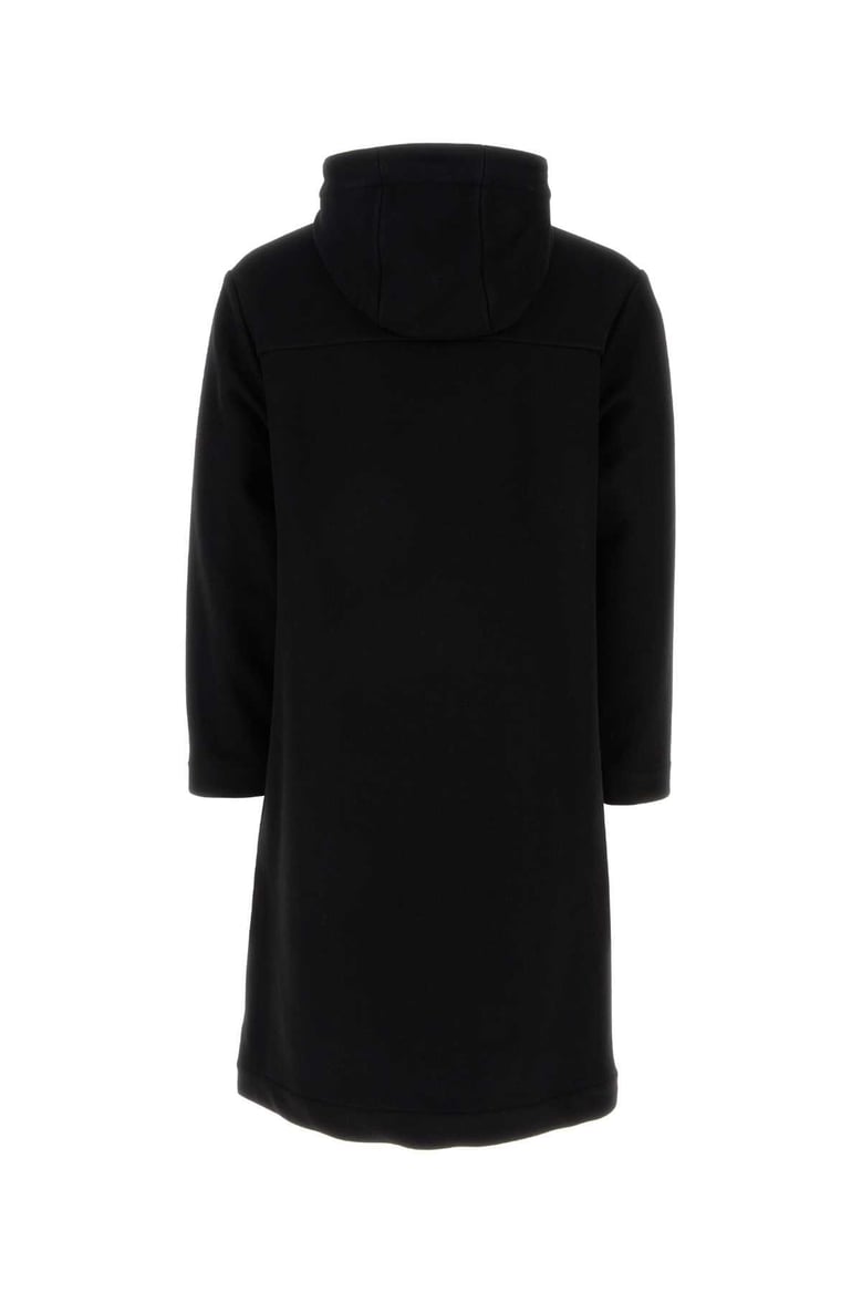 black wool blend parka by Selfnex