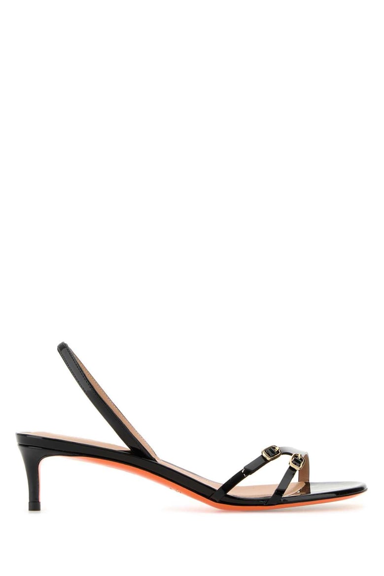 black leather virna sandals by Selfnex