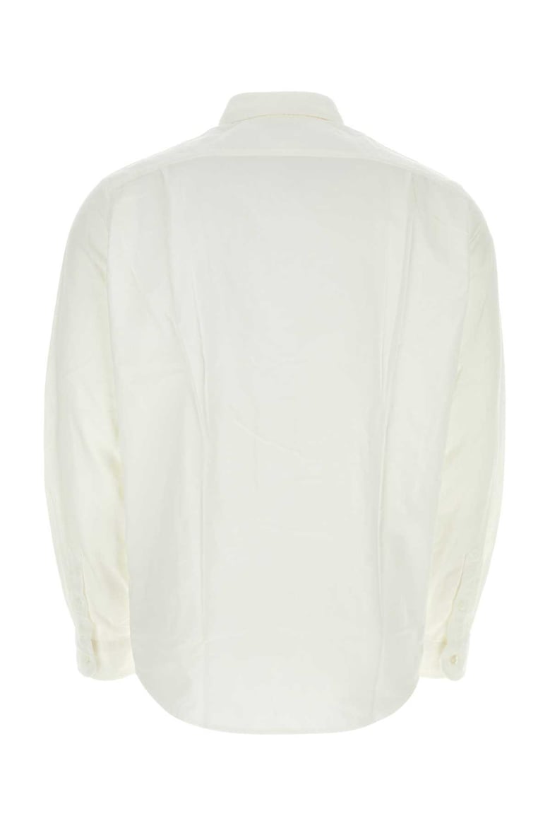 white poplin junya watanabe x maison kitsune shirt by Selfnex