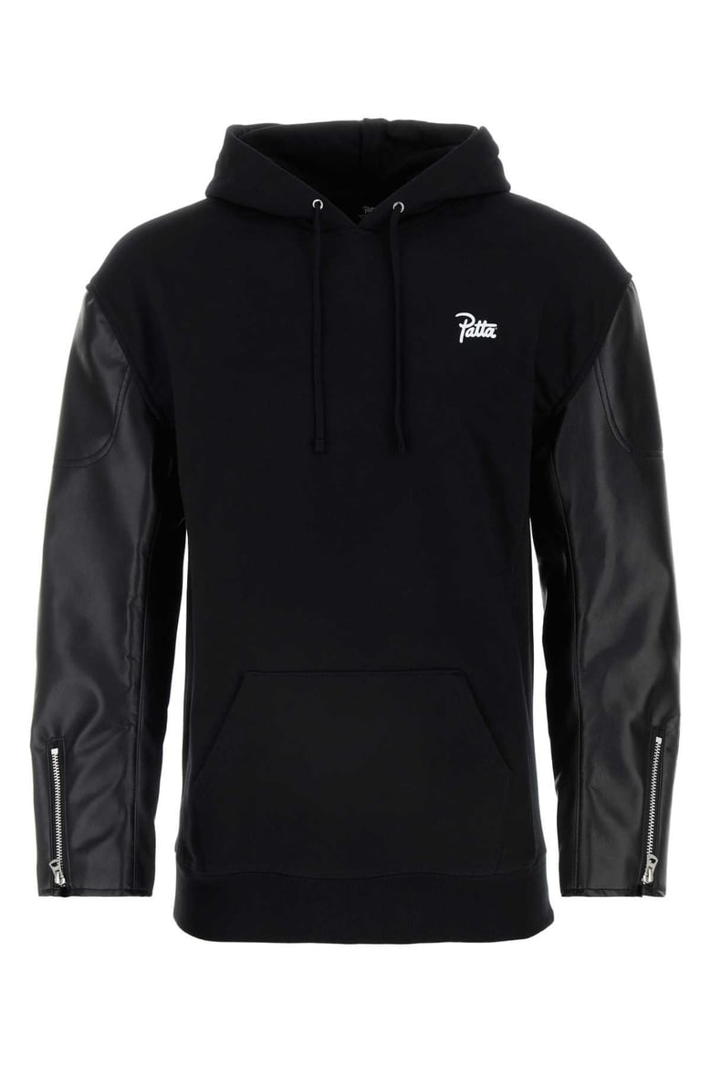 black cotton junya watanabe x patta sweatshirt by Selfnex