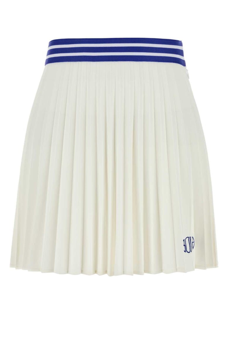 white piquet court mini skirt by Selfnex