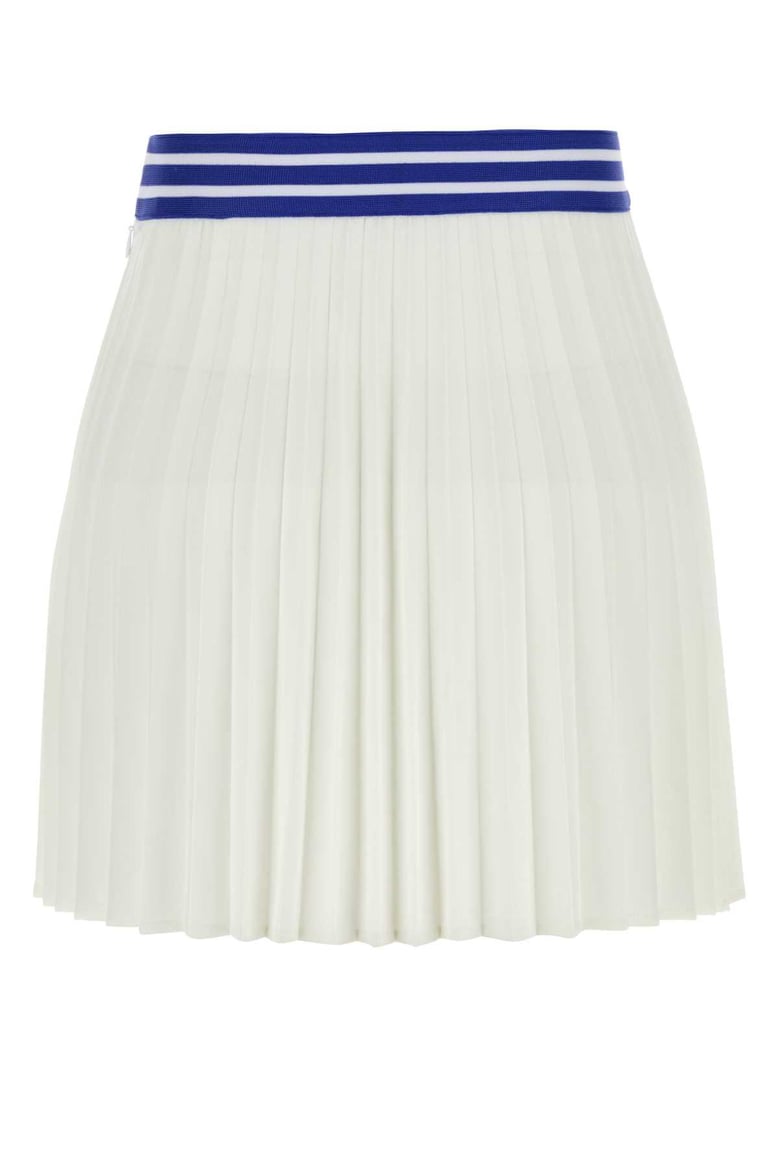 white piquet court mini skirt by Selfnex