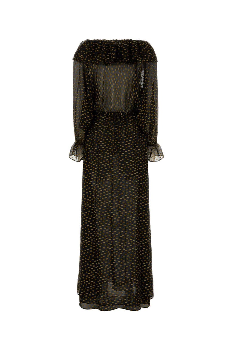 embroidered silk blend stadium dress by Selfnex