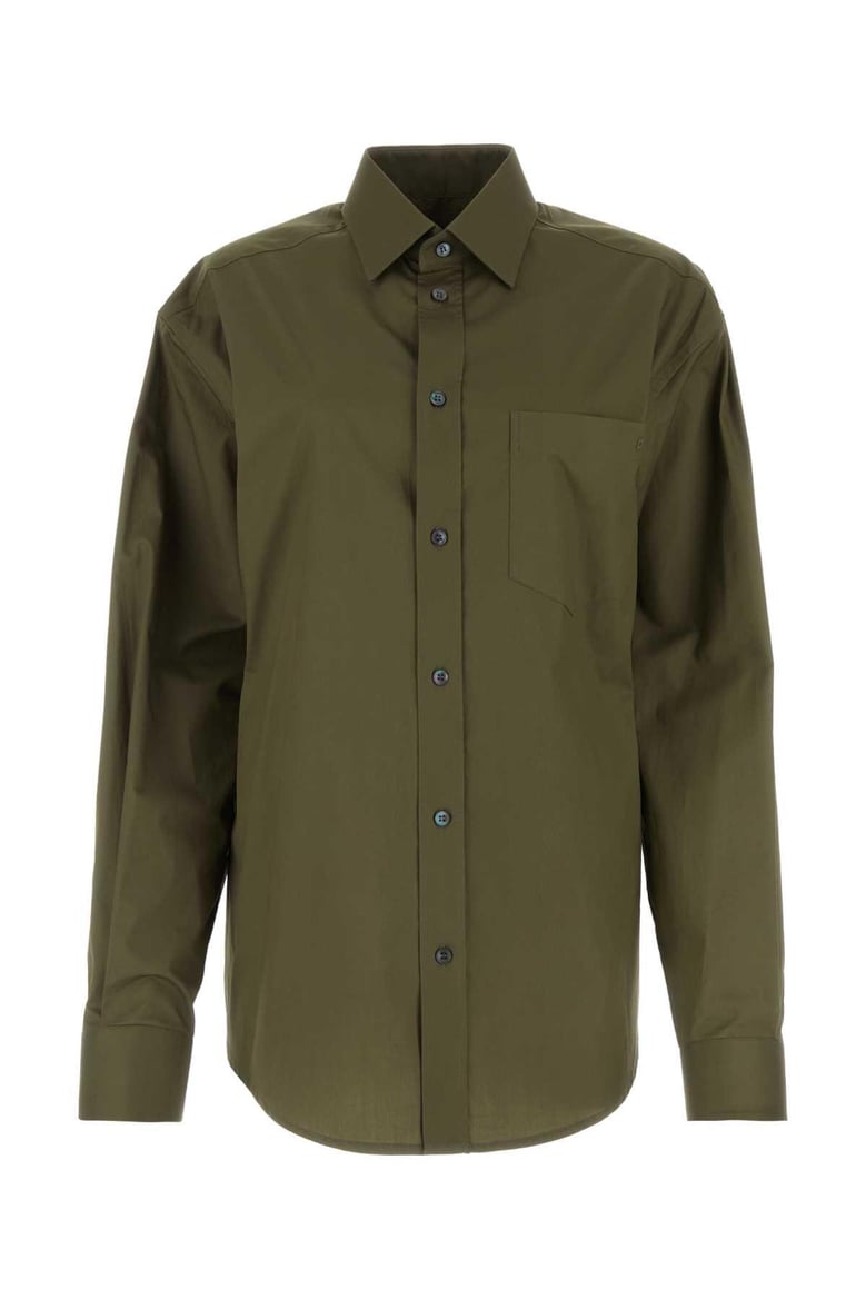 army green poplin anne shirt by Selfnex